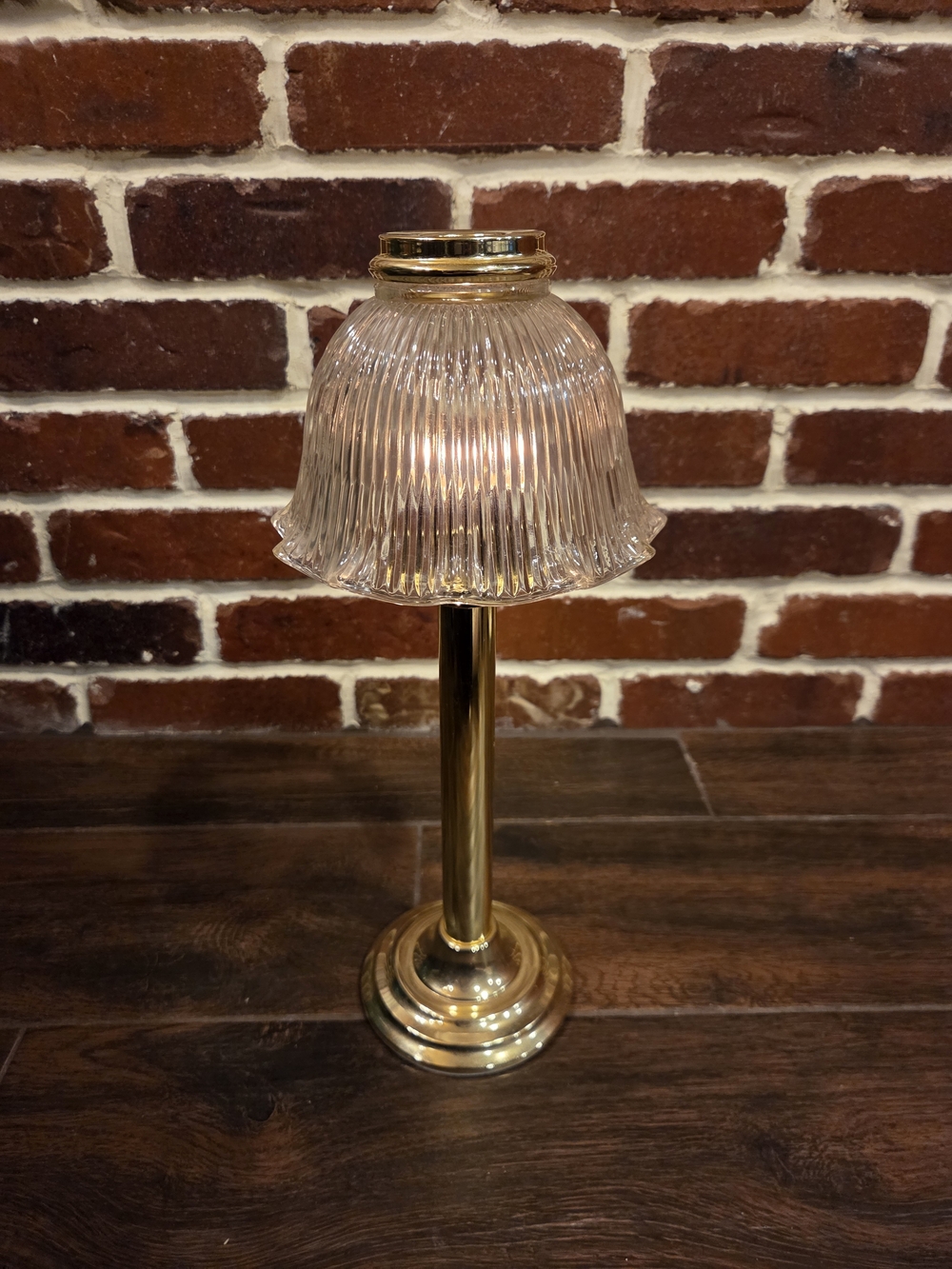 Vintage Retired PartyLite Library Lamp with a spring loaded candle